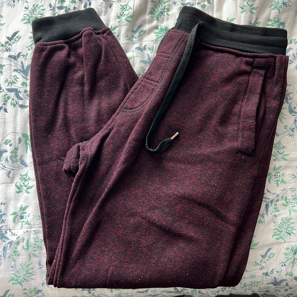 South Pole Maroon Tapered Joggers